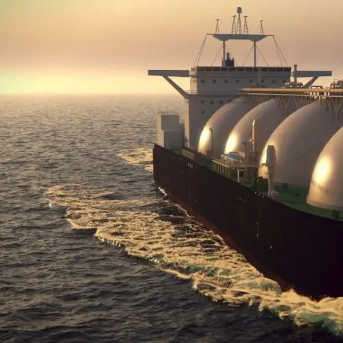 LNG vessel representing Louisiana energy industry and export investment opportunities