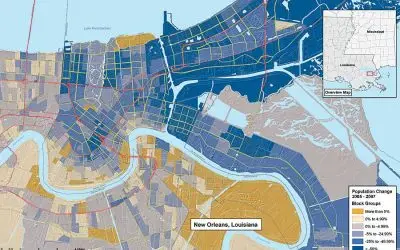 Louisiana demographic and economic opportunity data visualization